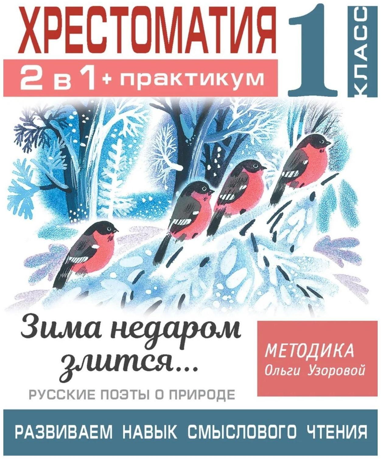 1 класс. Хрестоматия. 2 в 1 + практикум. Зима недаром злится. Русские поэты о природе. Развиваем навык смыслового чтения. Зима недаром злится