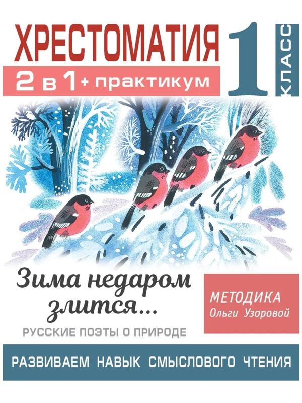 1 класс. Хрестоматия. 2 в 1 + практикум. Зима недаром злится. Русские поэты о природе. Развиваем навык смыслового чтения. Зима недаром злится