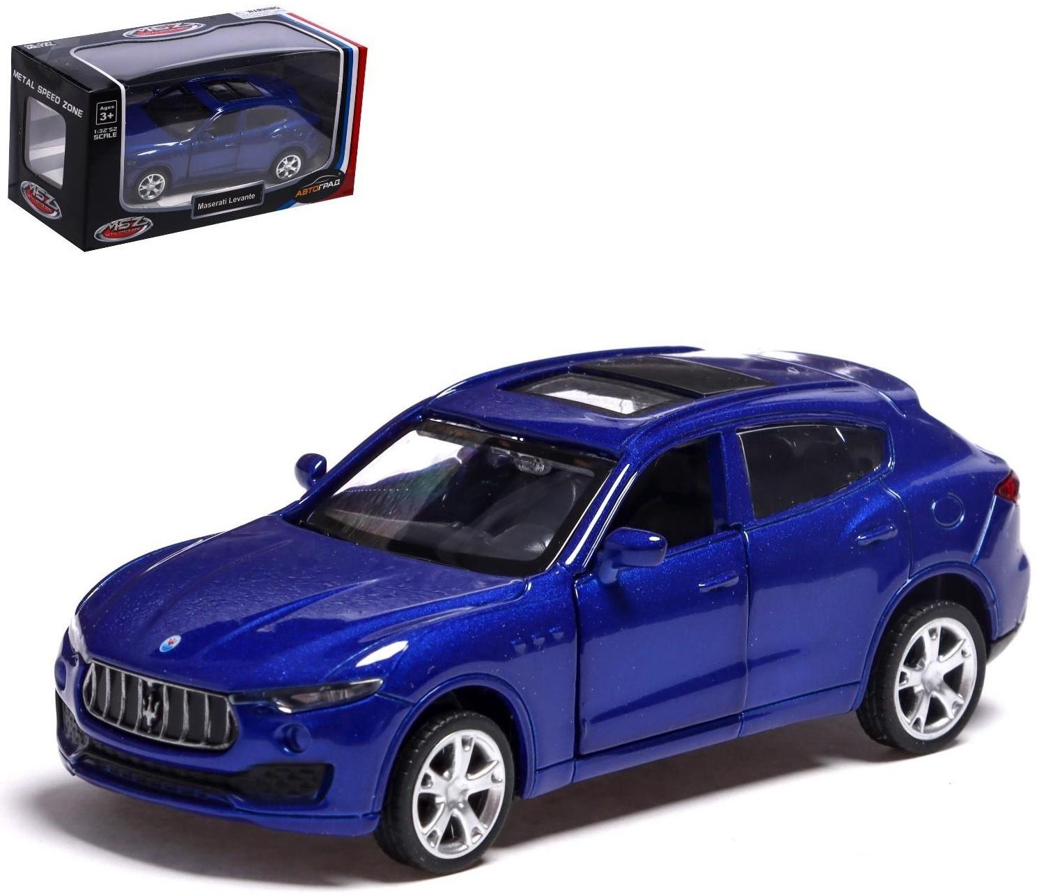 Машина металлическая MASERATI LEVANTE, 1:43, инерция, открываются двери, цвет синий