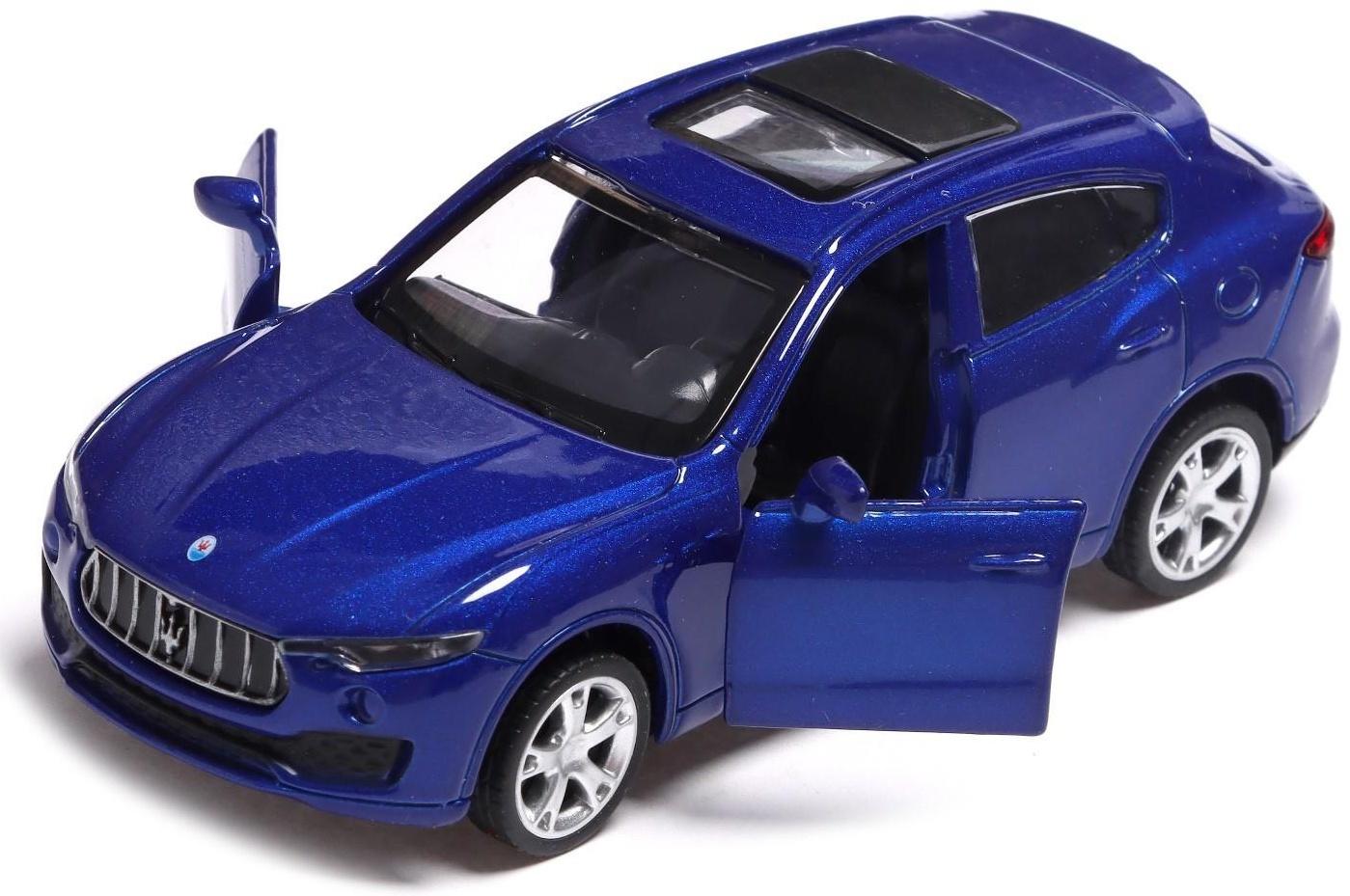 Машина металлическая MASERATI LEVANTE, 1:43, инерция, открываются двери, цвет синий