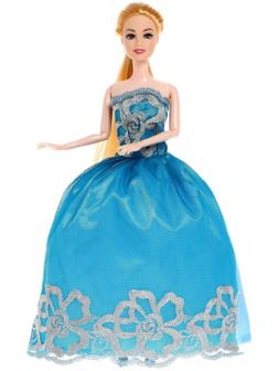 Кукла-модель шарнирная «Лили» в платье, цвет голубой