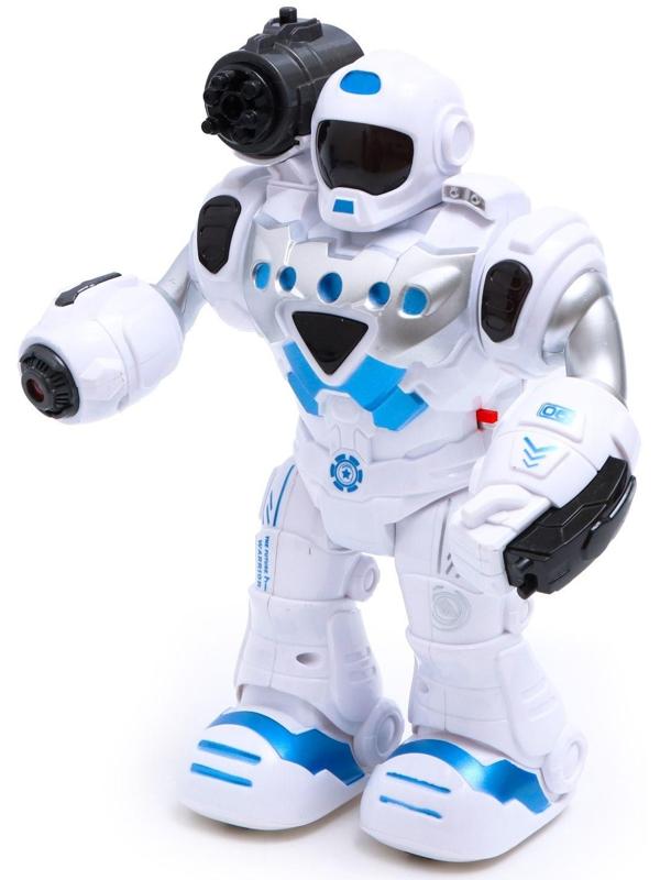 Робот «Герой», световые и звуковые эффекты, работает от батареек, цвет синий