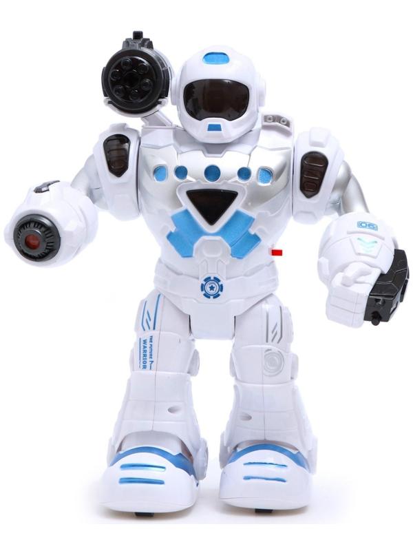 Робот «Герой», световые и звуковые эффекты, работает от батареек, цвет синий