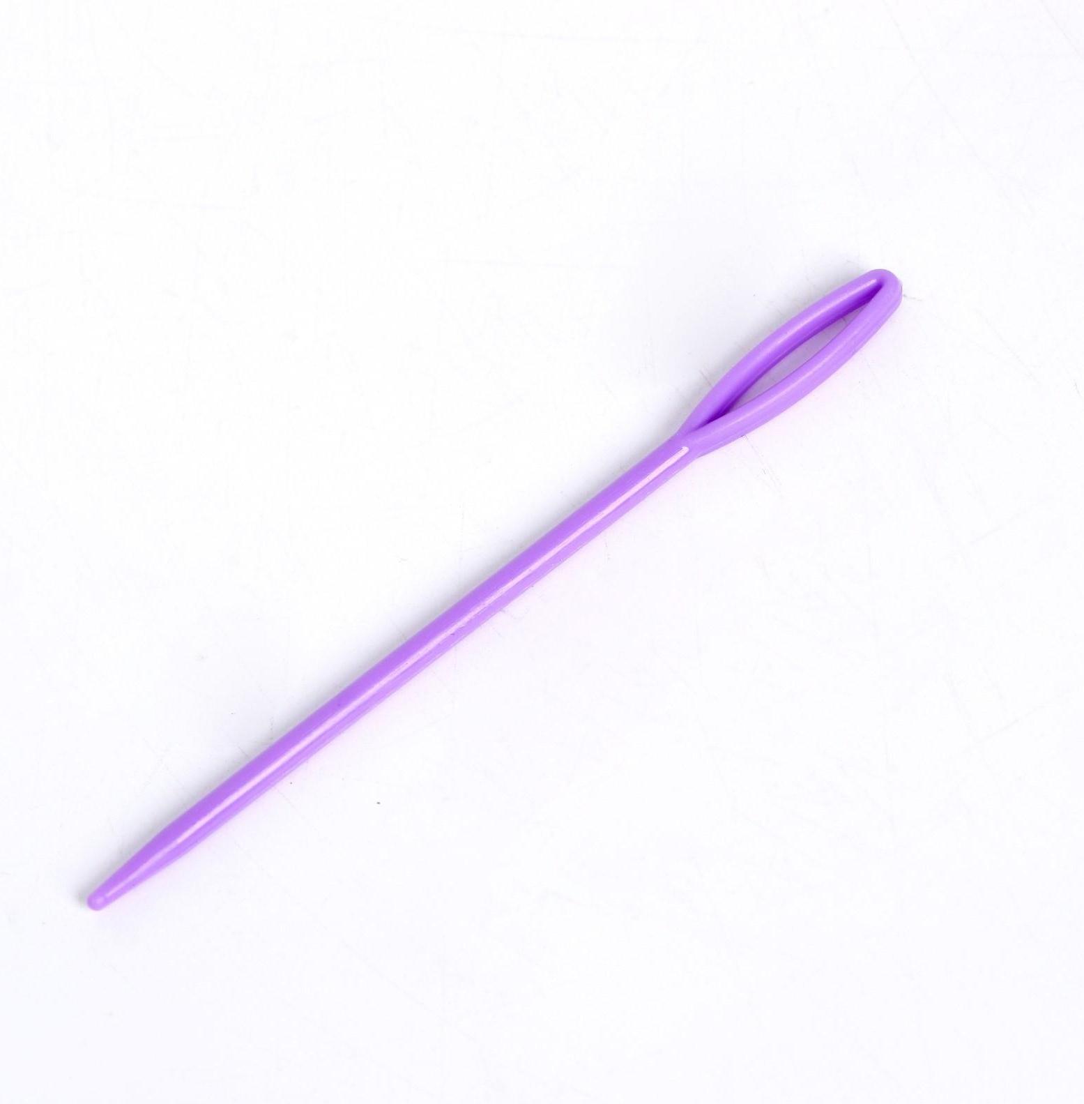 Игла пластиковая, набор 20 шт, размер 1 шт 9 см, цвета МИКС