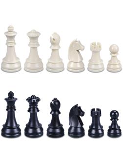 Шахматные фигуры турнирные Leap, пластик, король h-9.5 см, пешка h-5 см, 32 шт