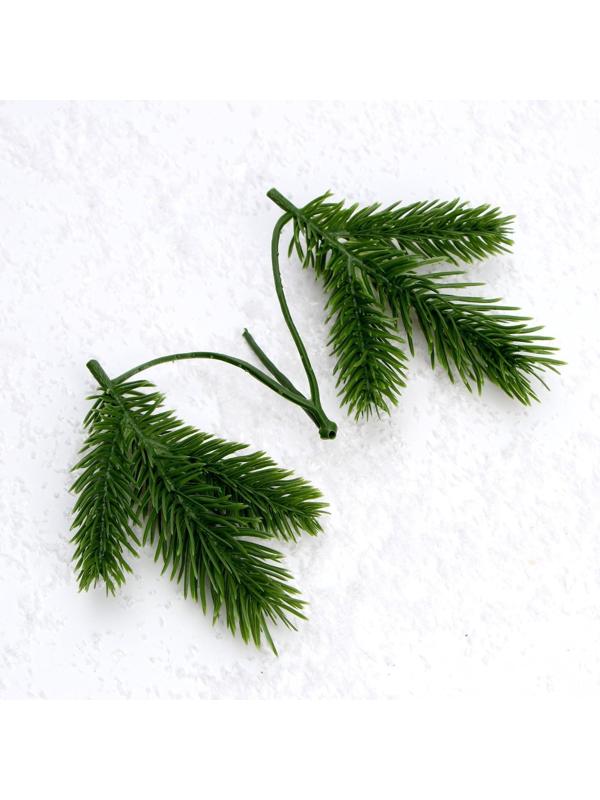Декор «Веточка ели», набор 10 шт., размер 1 шт. — 13 × 9 × 3 см