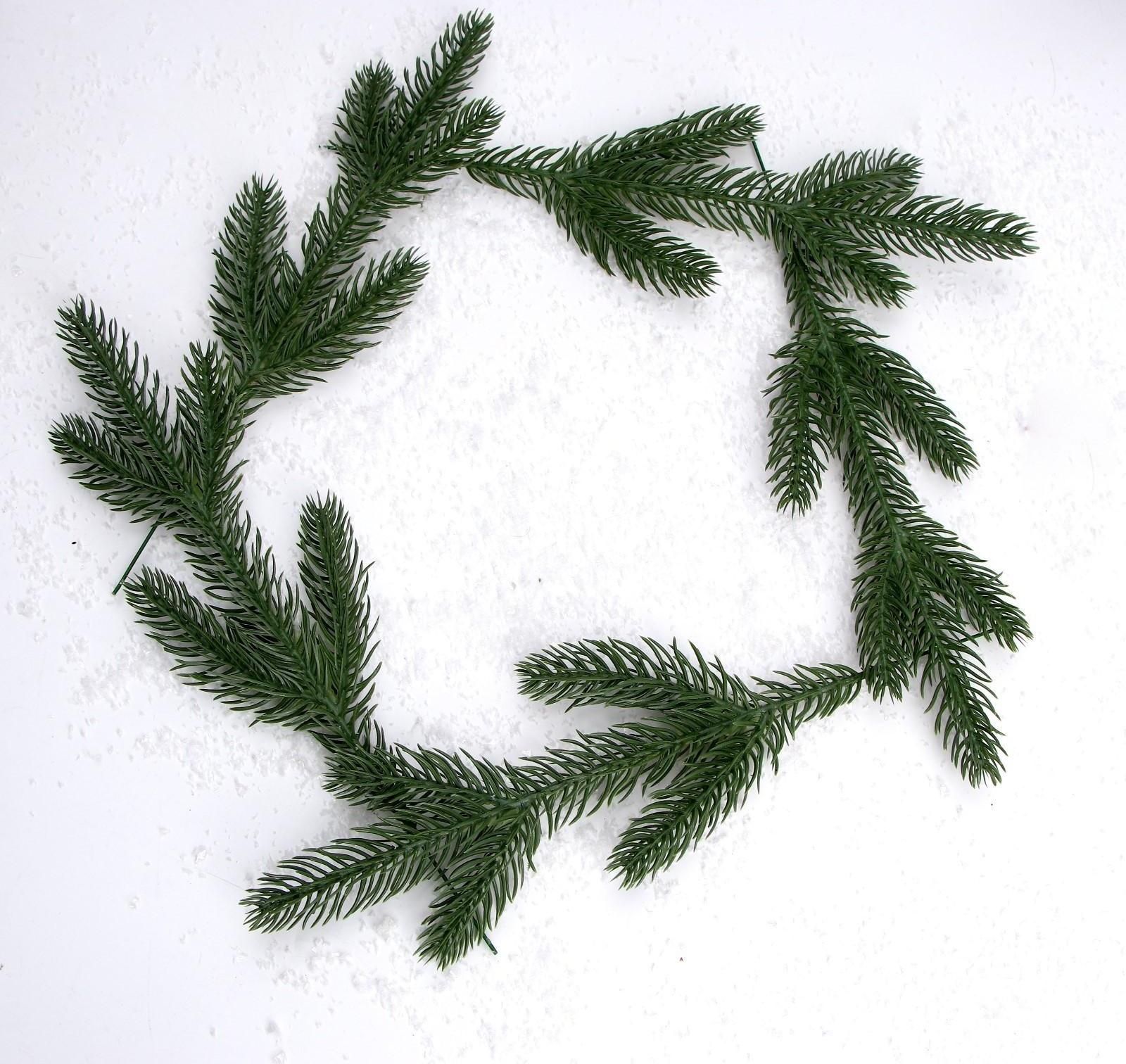 Декор «Веточка ели», набор 5 шт., размер 1 шт. — 28 × 11 × 2 см