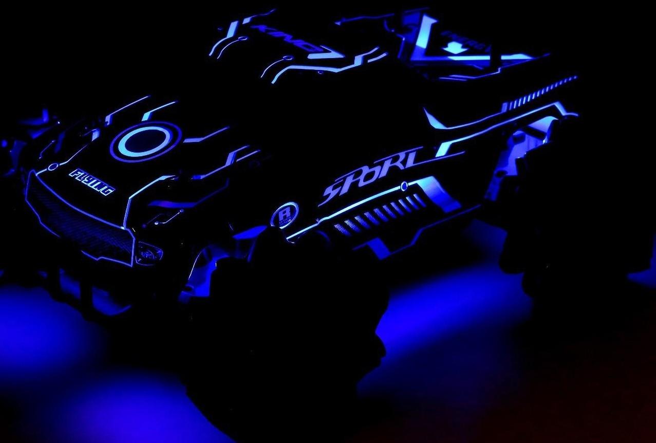 Джип радиоуправляемый «Пикап», 4WD, управление жестами, работает от аккумулятора, цвет синий