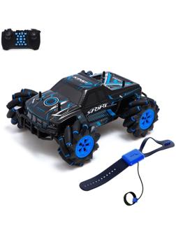 Джип радиоуправляемый «Пикап», 4WD, управление жестами, работает от аккумулятора, цвет синий