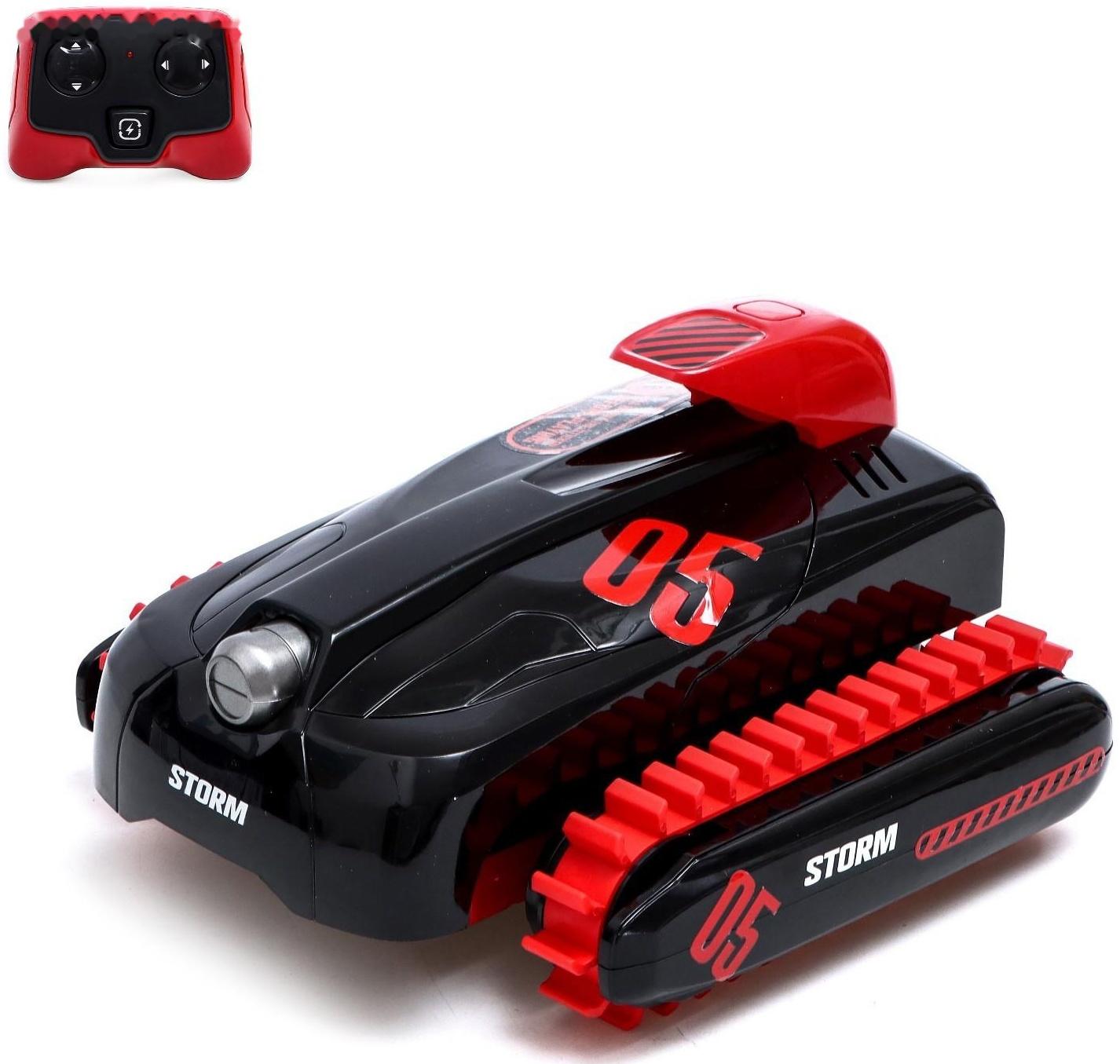 Машина-перевёртыш радиоуправляемая «Амфибия», плавает по воде, работает от аккумулятора, цвет красный