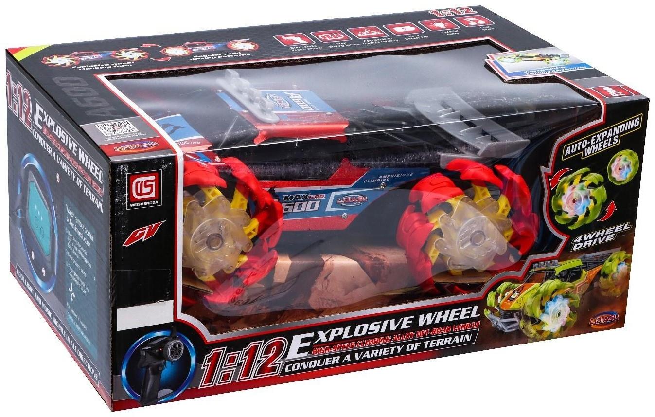 Машина радиоуправляемая A600 4WD, 1:12, управление жестами, кузов из металла, цвет красный