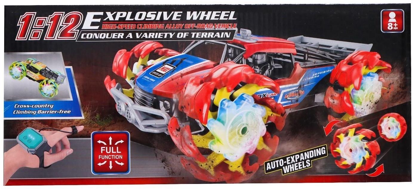 Машина радиоуправляемая A600 4WD, 1:12, управление жестами, кузов из металла, цвет красный