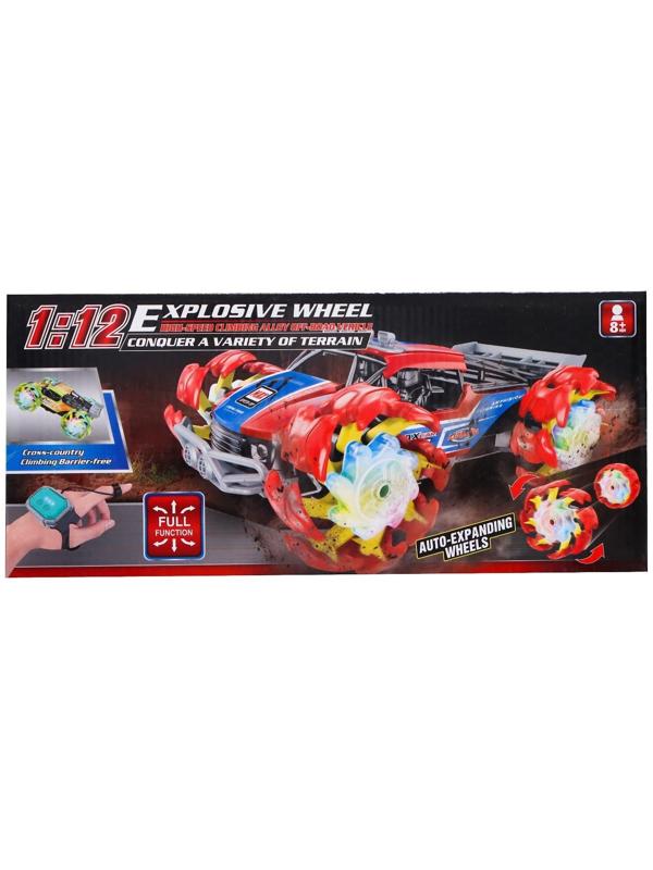 Машина радиоуправляемая A600 4WD, 1:12, управление жестами, кузов из металла, цвет красный