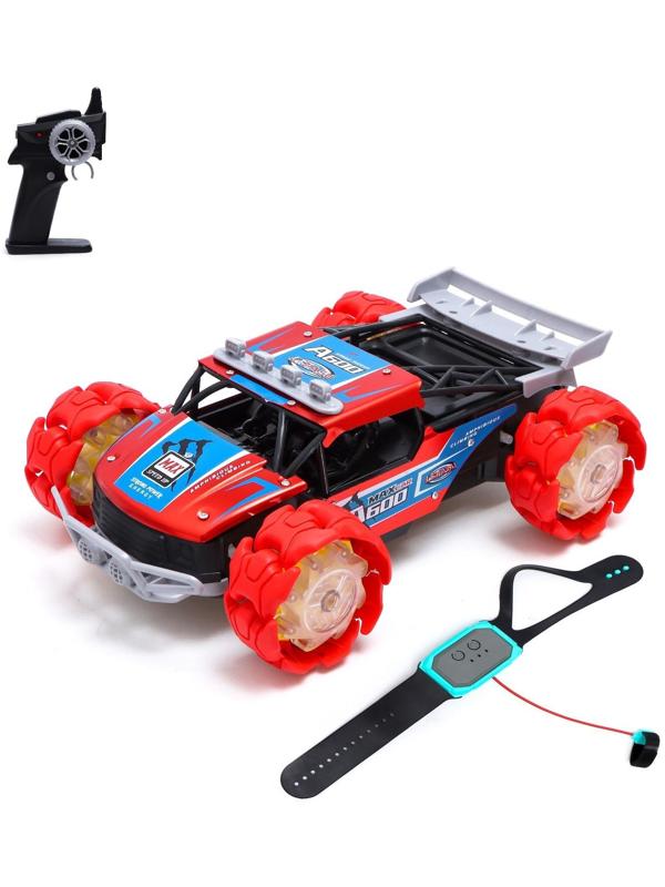 Машина радиоуправляемая A600 4WD, 1:12, управление жестами, кузов из металла, цвет красный