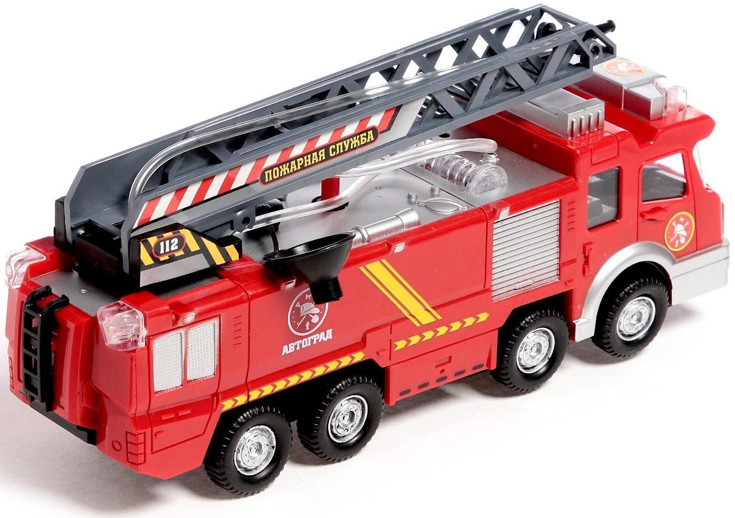 Машина «Пожарная», стреляет водой, русская озвучка, световые и звуковые эффекты