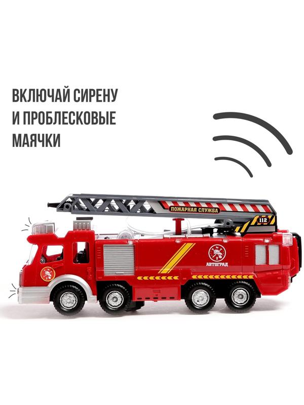 Машина «Пожарная», стреляет водой, русская озвучка, световые и звуковые эффекты