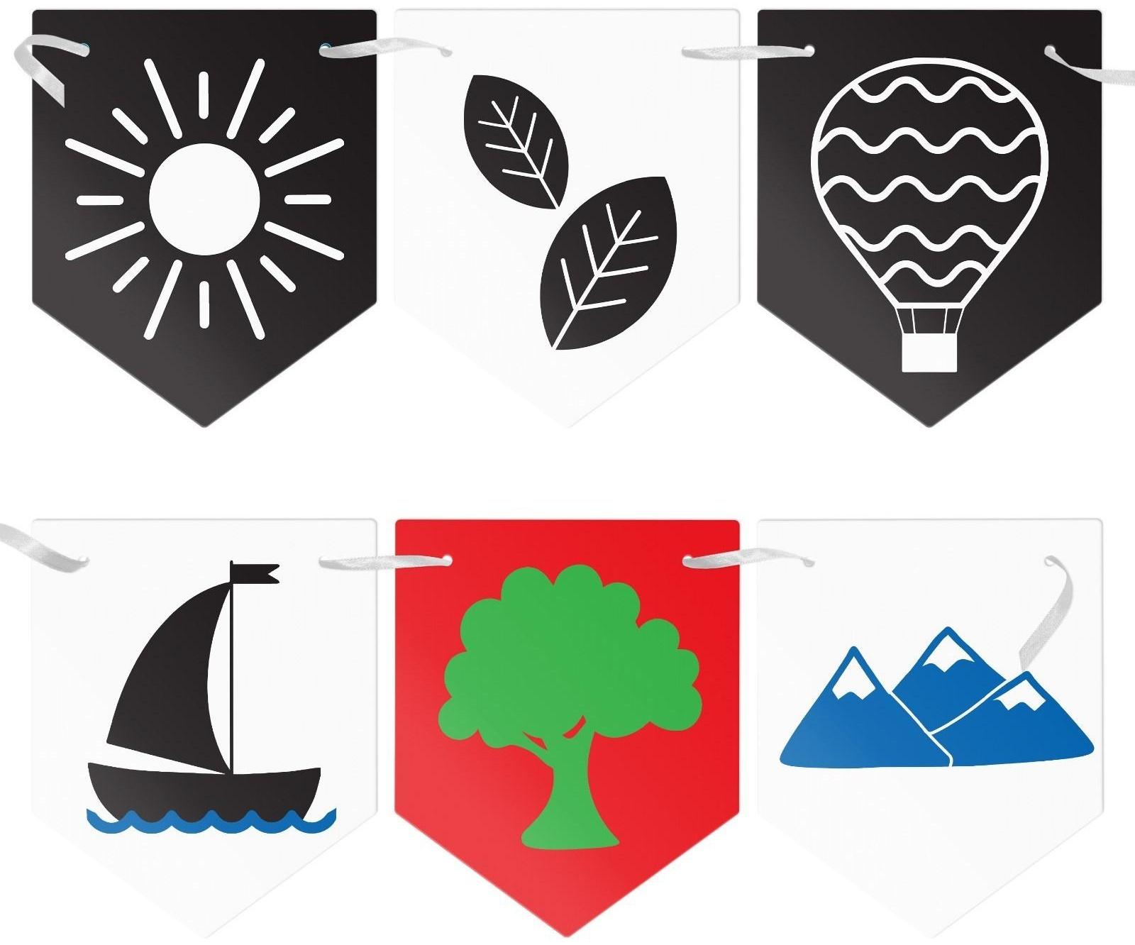 Контрастные картинки для новорождённых «Узоры», 10 карточек, 0+