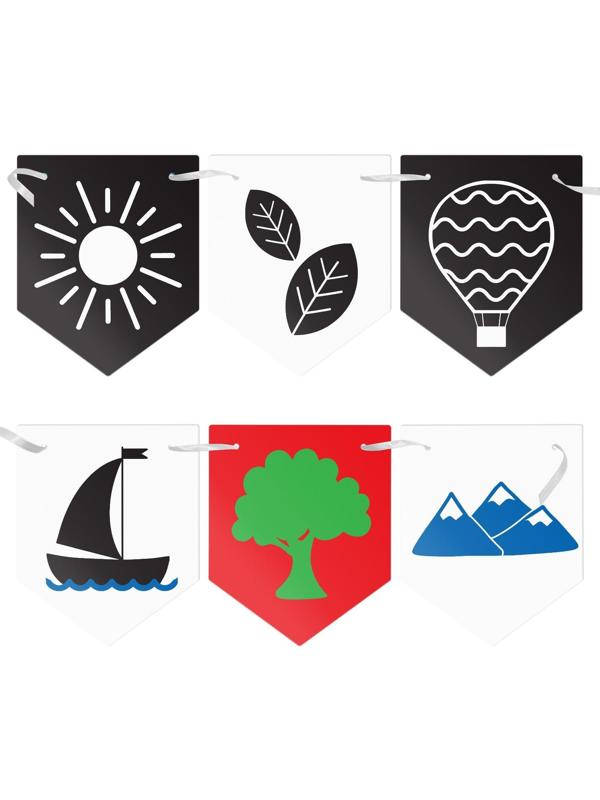 Контрастные картинки для новорождённых «Узоры», 10 карточек, 0+