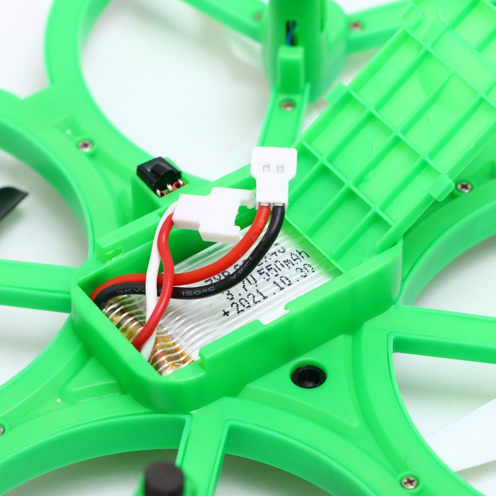 Квадрокоптер радиоуправляемый DRONE, подсветка, работает от аккумулятора, цвет зелёный