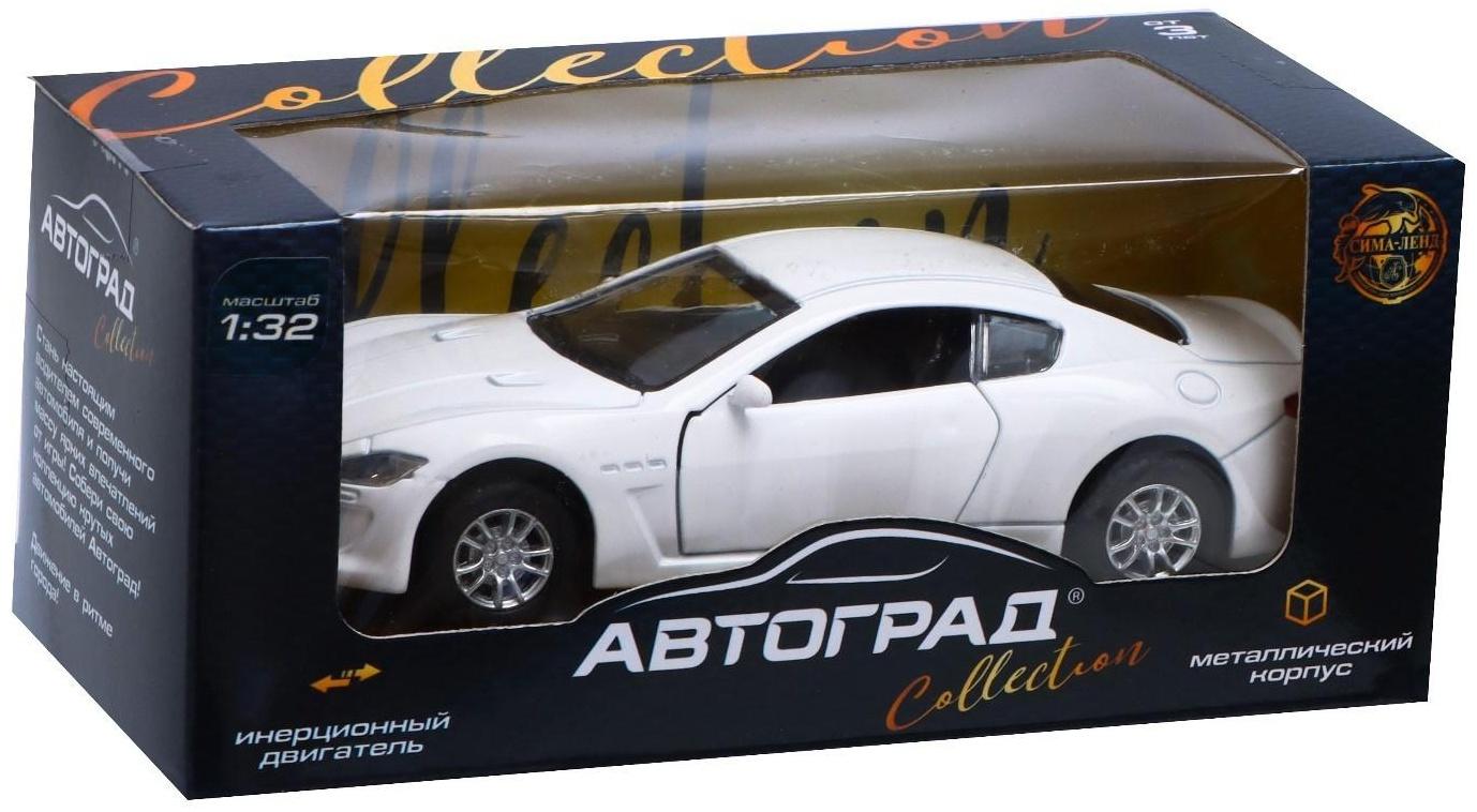 Машина металлическая «Купе», инерция, свет и звук, 1:32, открываются двери, цвет белый