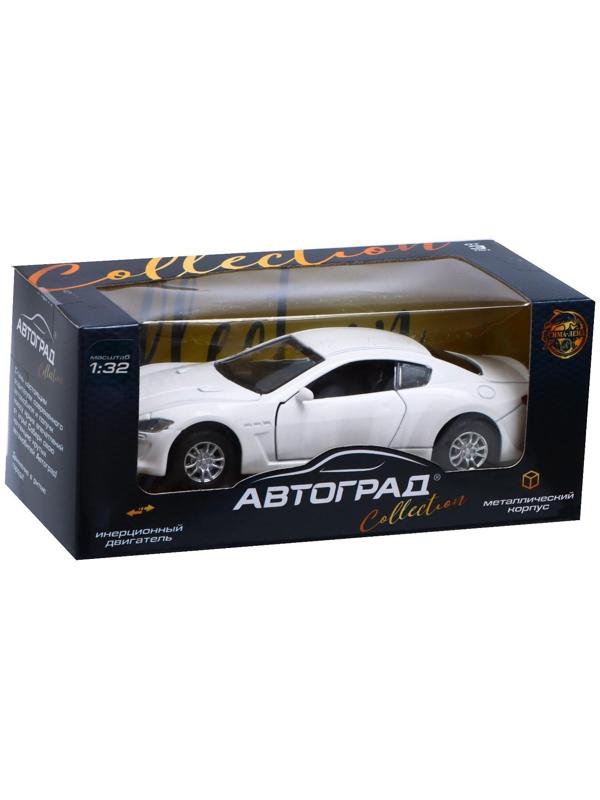 Машина металлическая «Купе», инерция, свет и звук, 1:32, открываются двери, цвет белый