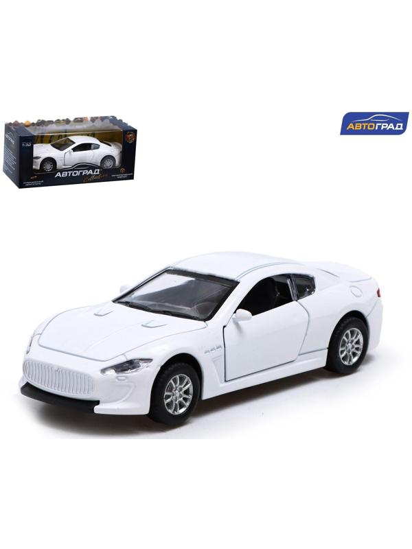 Машина металлическая «Купе», инерция, свет и звук, 1:32, открываются двери, цвет белый