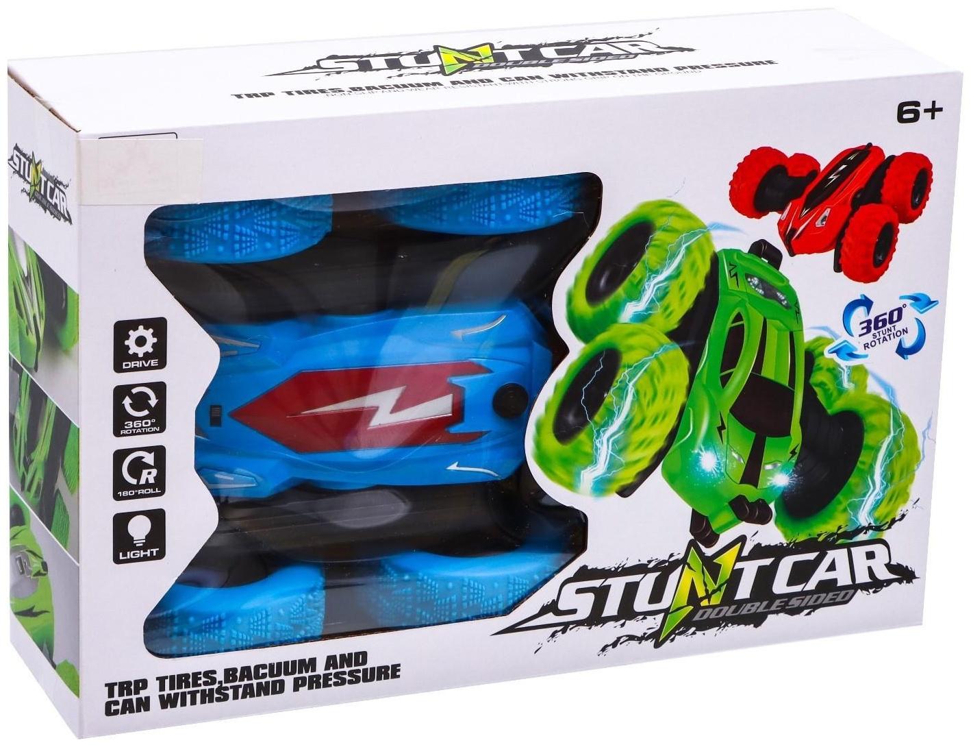 Машина - перевёртыш радиоуправляемая «Трюкач», работает от аккумулятора, цвет синий