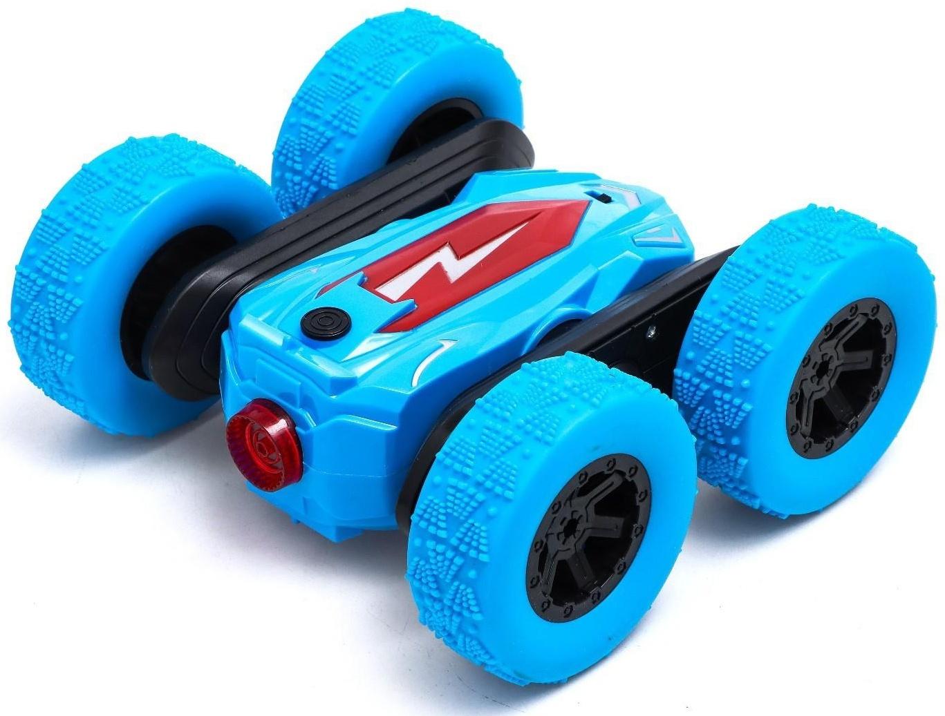 Машина - перевёртыш радиоуправляемая «Трюкач», работает от аккумулятора, цвет синий