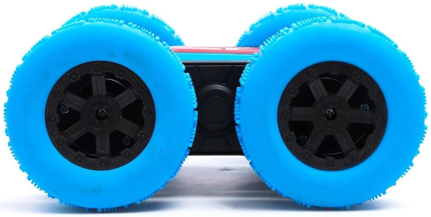 Машина - перевёртыш радиоуправляемая «Трюкач», работает от аккумулятора, цвет синий