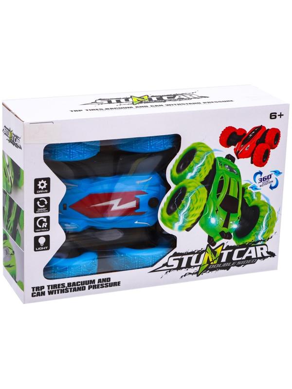 Машина - перевёртыш радиоуправляемая «Трюкач», работает от аккумулятора, цвет синий