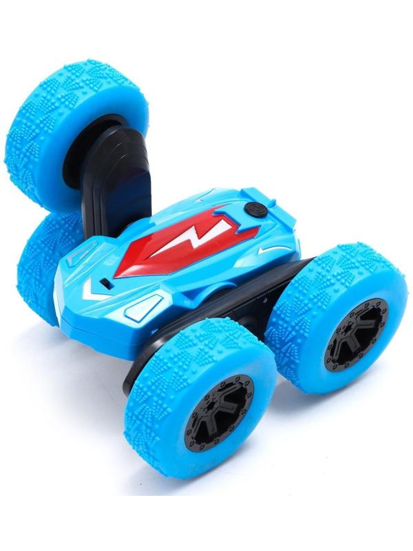 Машина - перевёртыш радиоуправляемая «Трюкач», работает от аккумулятора, цвет синий