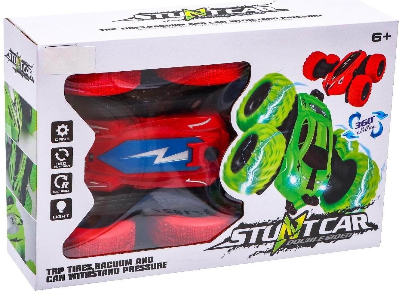 Машина - перевёртыш радиоуправляемая «Трюкач», работает от аккумулятора, цвет красный