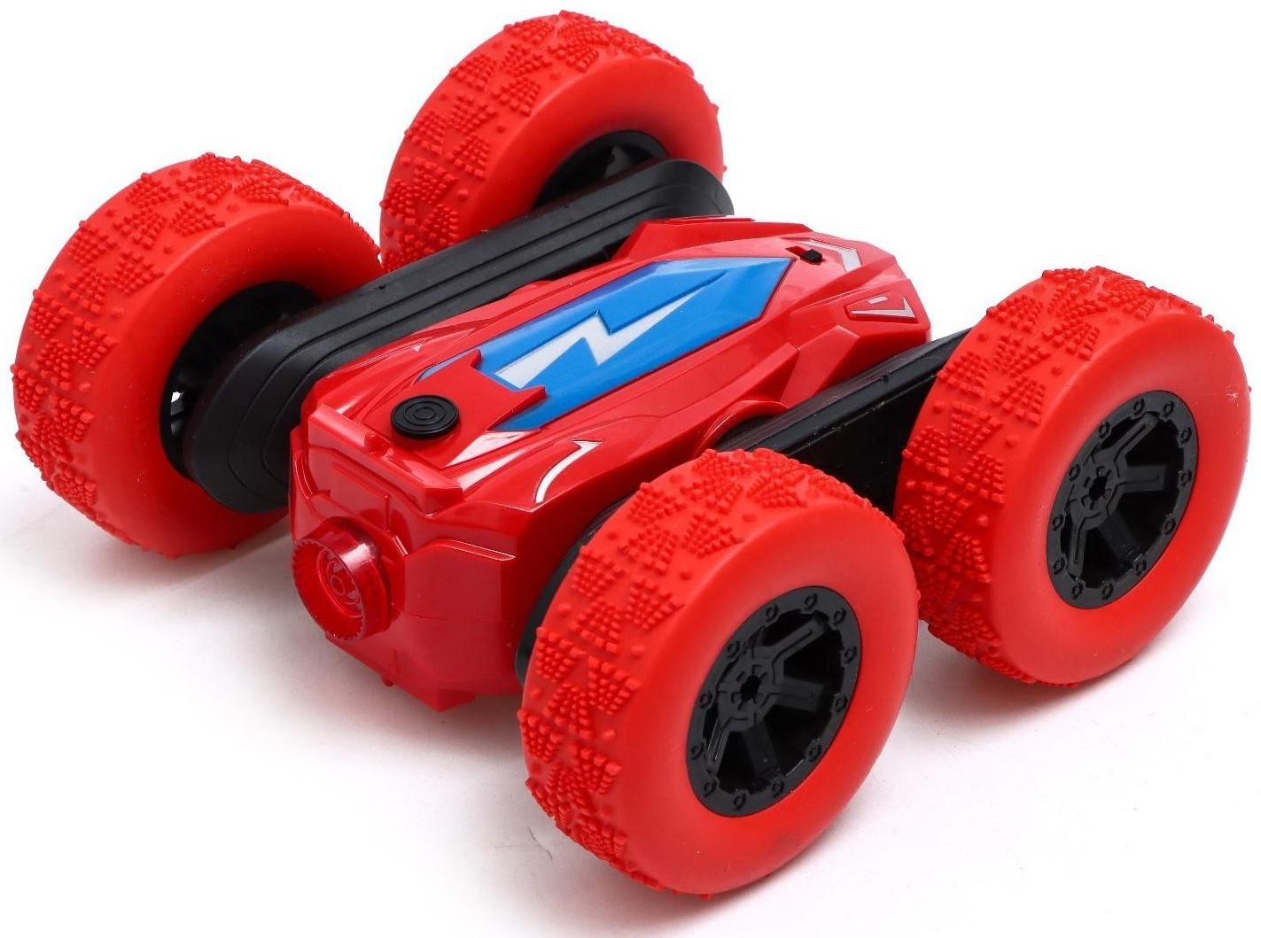 Машина - перевёртыш радиоуправляемая «Трюкач», работает от аккумулятора, цвет красный