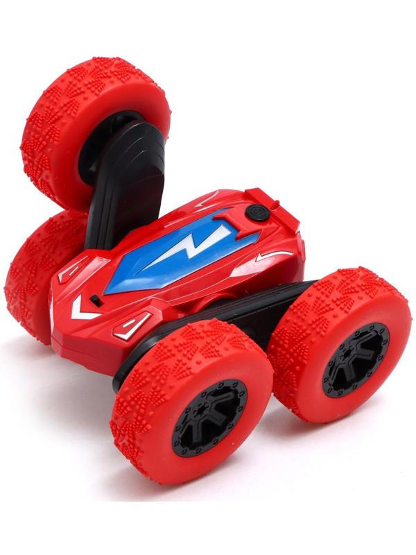 Машина - перевёртыш радиоуправляемая «Трюкач», работает от аккумулятора, цвет красный