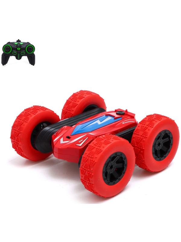 Машина - перевёртыш радиоуправляемая «Трюкач», работает от аккумулятора, цвет красный