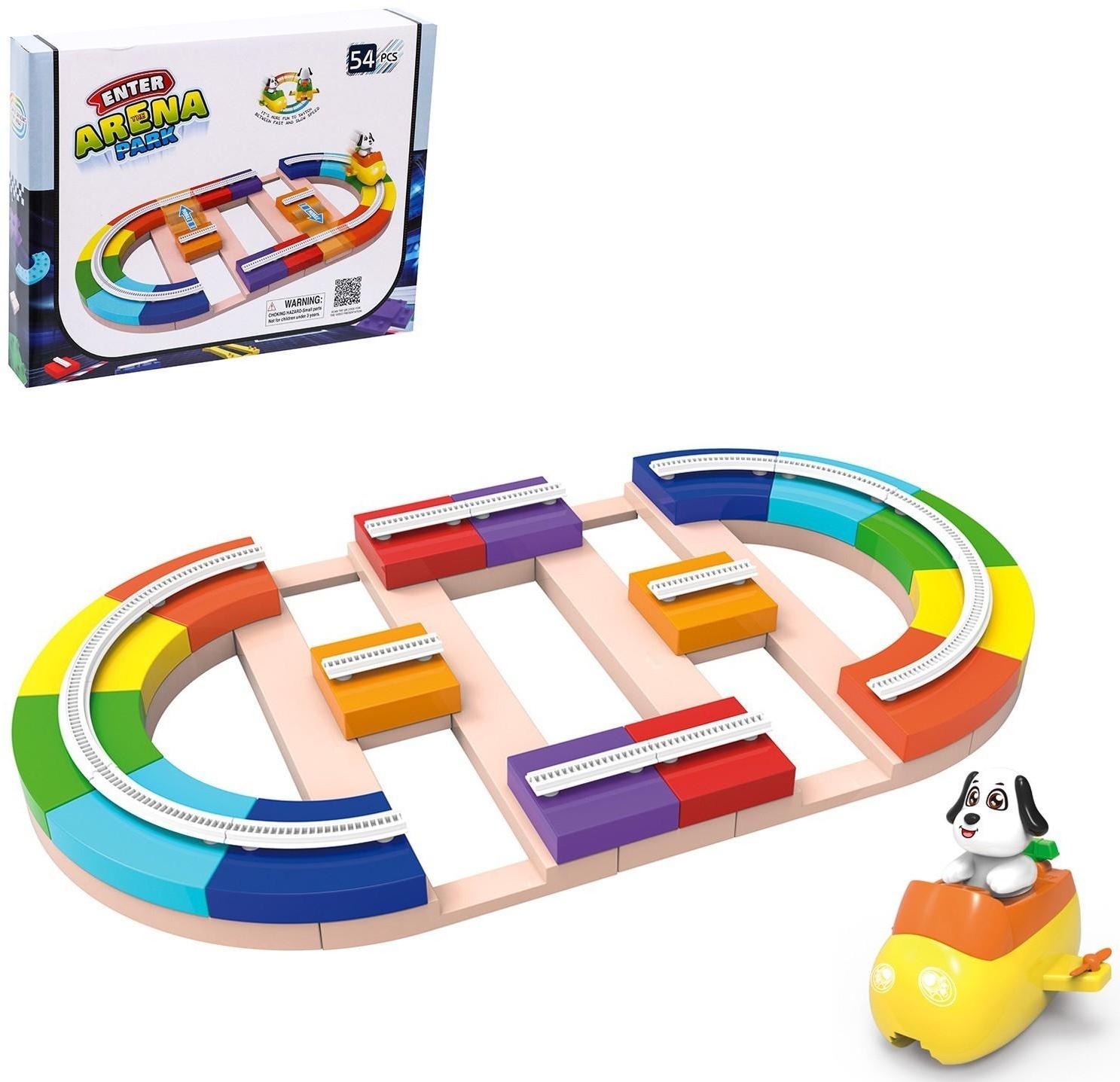 Автотрек ARENA, подвижные элементы дороги, работает от батареек