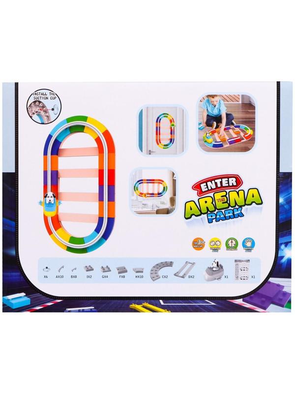 Автотрек ARENA, подвижные элементы дороги, работает от батареек