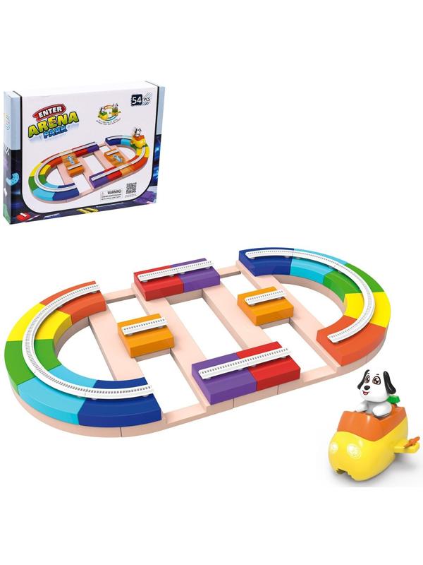 Автотрек ARENA, подвижные элементы дороги, работает от батареек