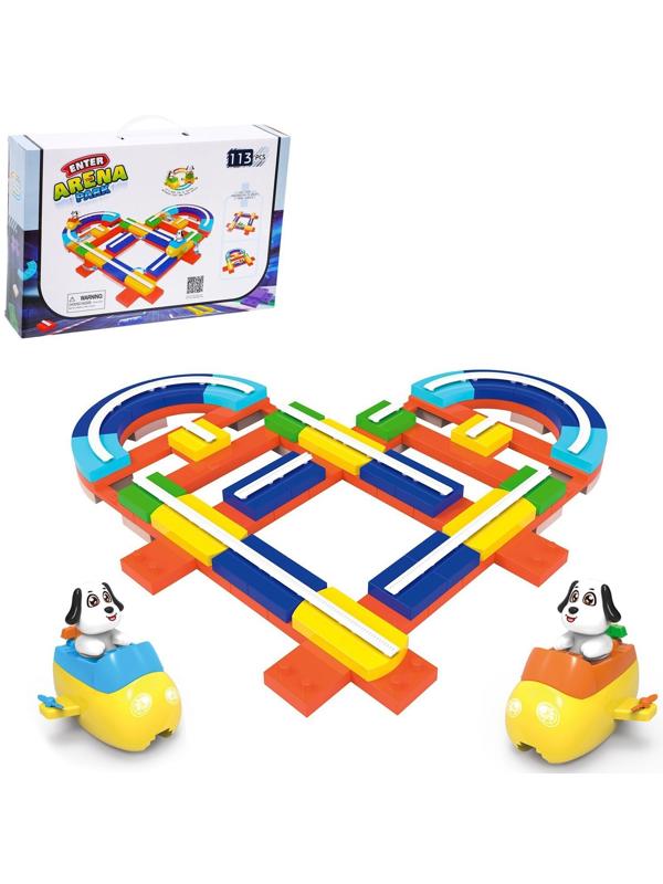 Автотрек ARENA, подвижные элементы дороги, работает от батареек