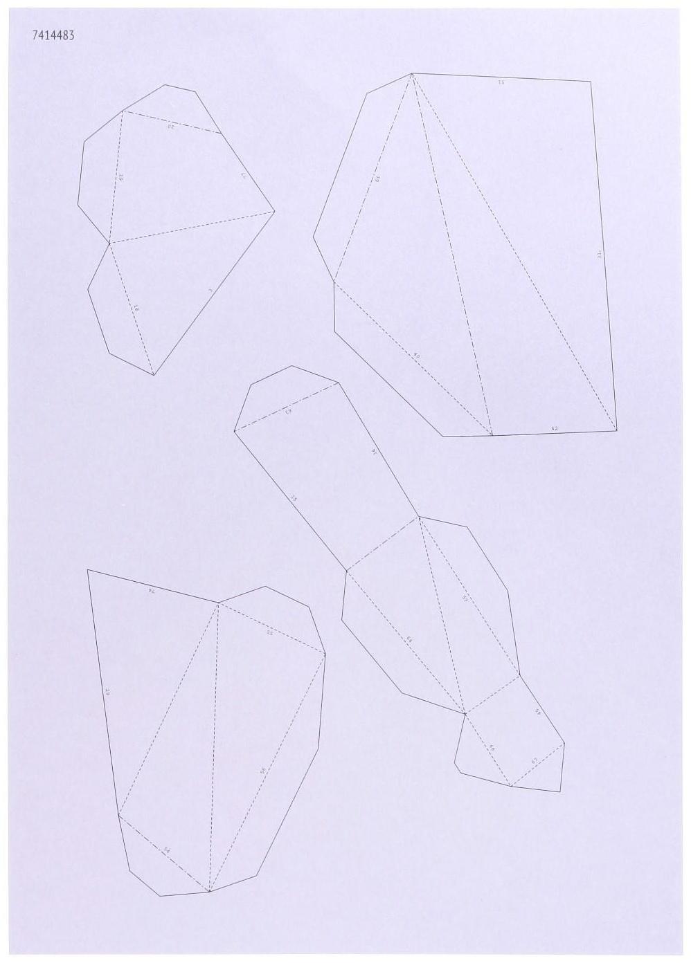 Полигональный конструктор «Единорог», 8 листов