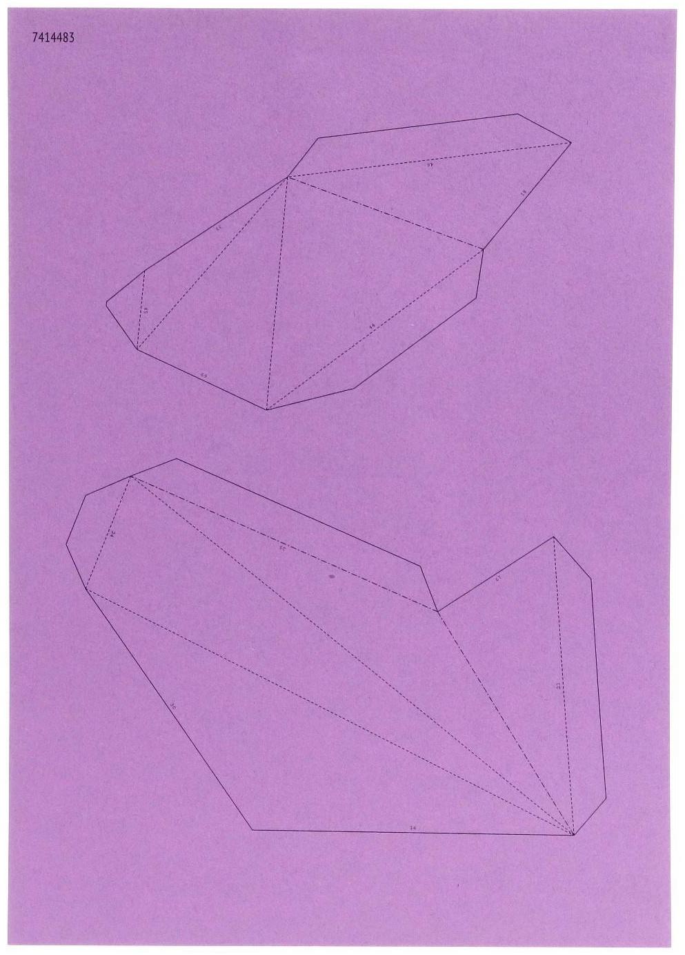 Полигональный конструктор «Единорог», 8 листов