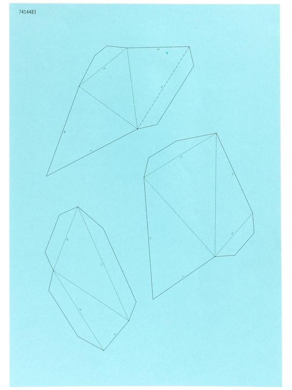 Полигональный конструктор «Единорог», 8 листов