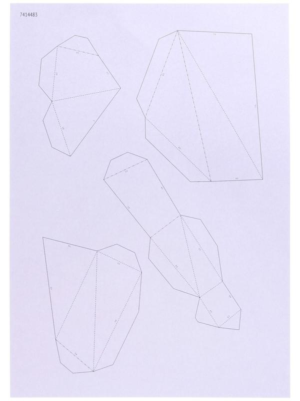 Полигональный конструктор «Единорог», 8 листов