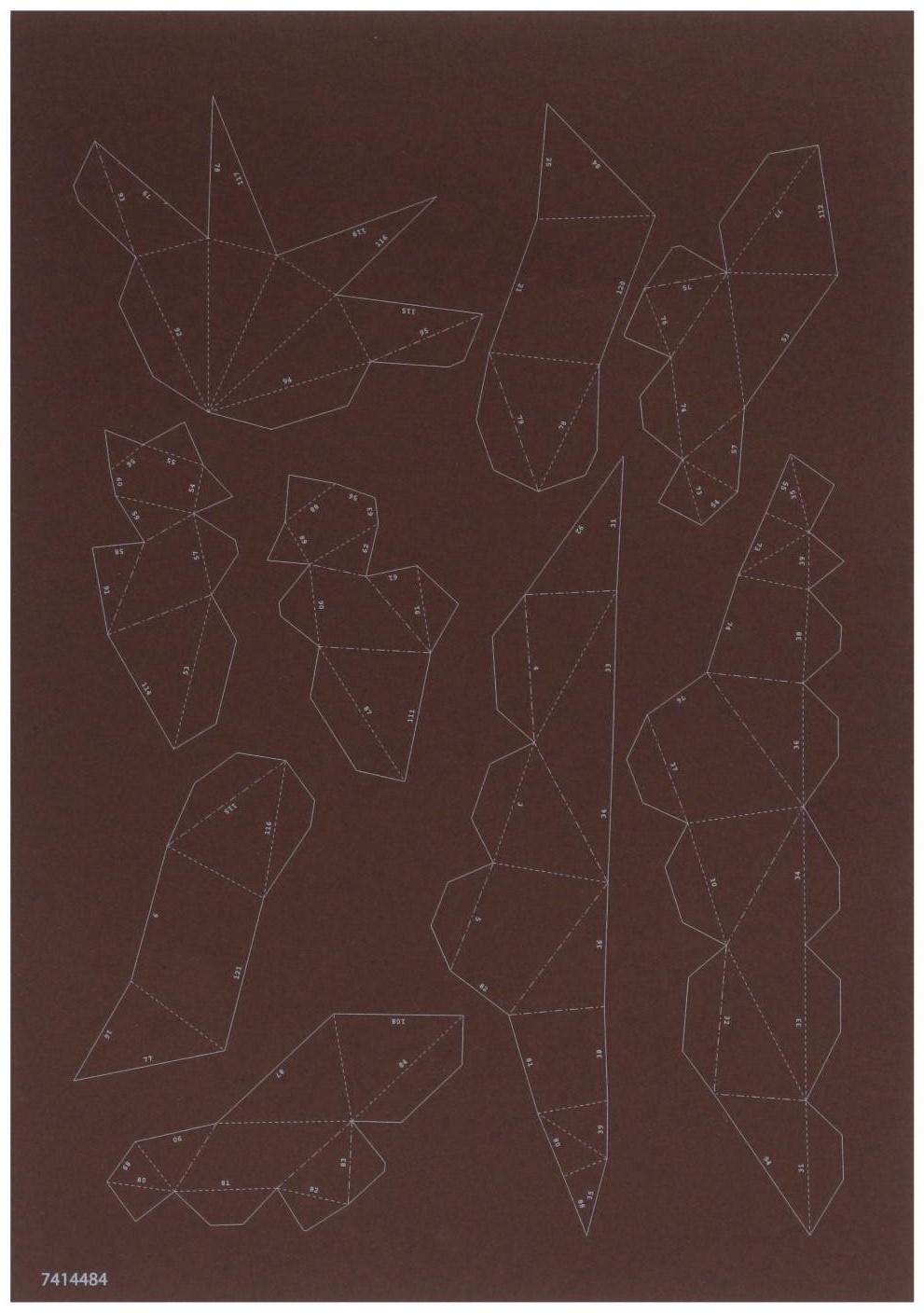 Полигональный конструктор «Птица», 6 листов