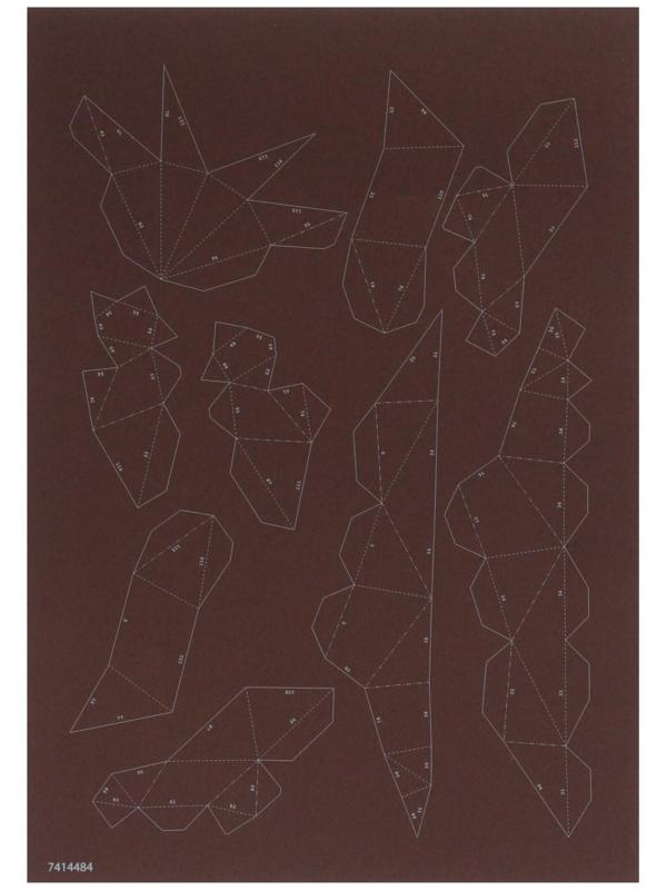 Полигональный конструктор «Птица», 6 листов