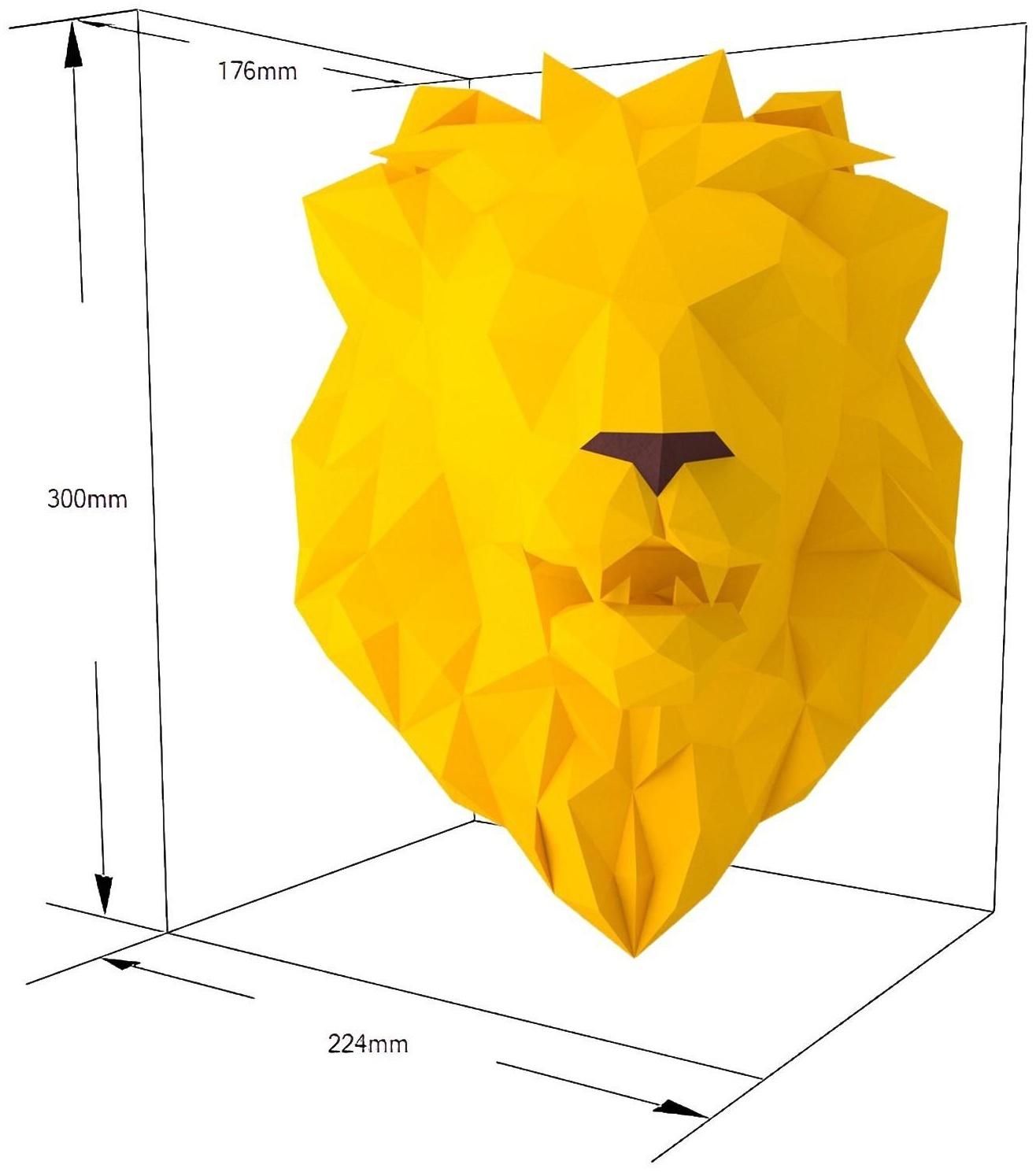 Полигональный конструктор «Лев», 8 листов