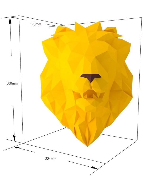 Полигональный конструктор «Лев», 8 листов