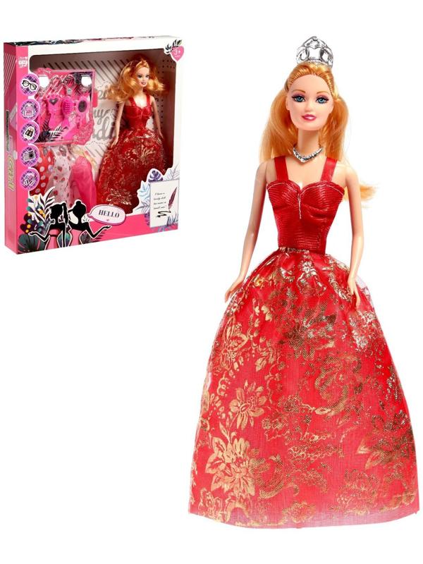 Кукла-модель «Марина» с набором платьев и аксессуарами, МИКС
