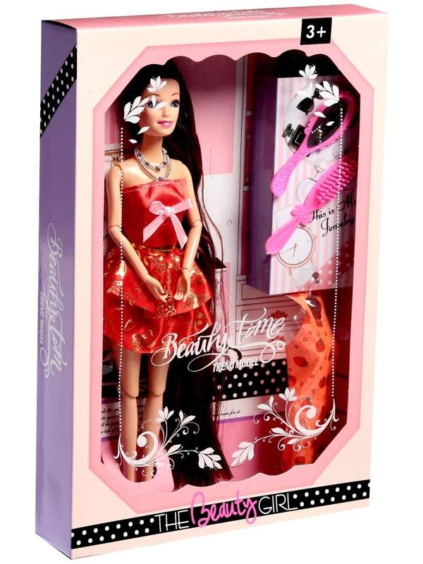 Кукла-модель шарнирная «Лейла» с набором платьев и аксессуарами, МИКС