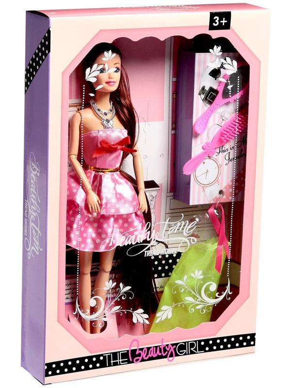 Кукла-модель шарнирная «Лейла» с набором платьев и аксессуарами, МИКС